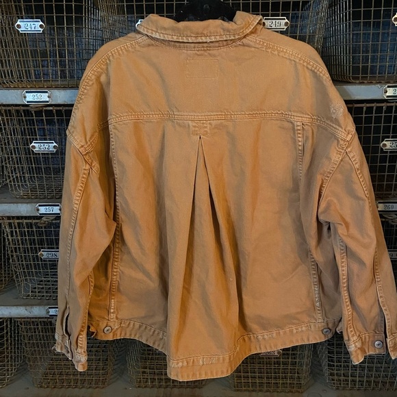 Free People We The Free Golden Nugget Opal Denim Jacket Size Small - Picture 6 of 14